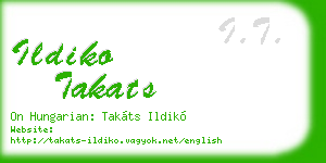 ildiko takats business card