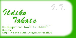 ildiko takats business card